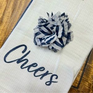 Blue Stripe Brooch Two-Way Pin